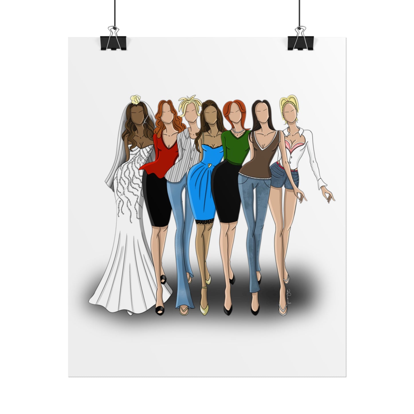 Desperate Housewives Croquis Group Rolled Posters