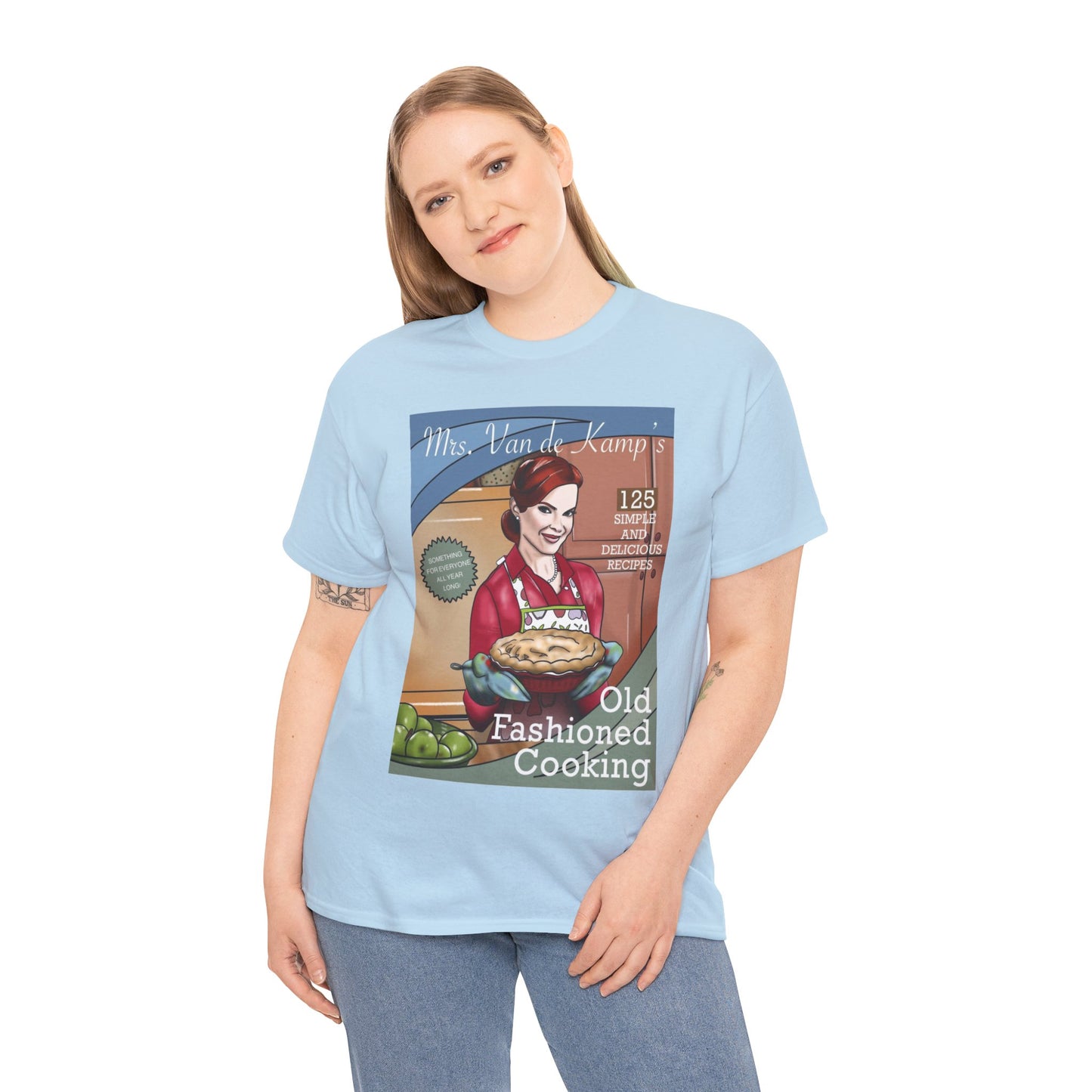 Mrs Van De Kamp’s Old Fashioned Cooking Unisex Heavy Cotton Tee