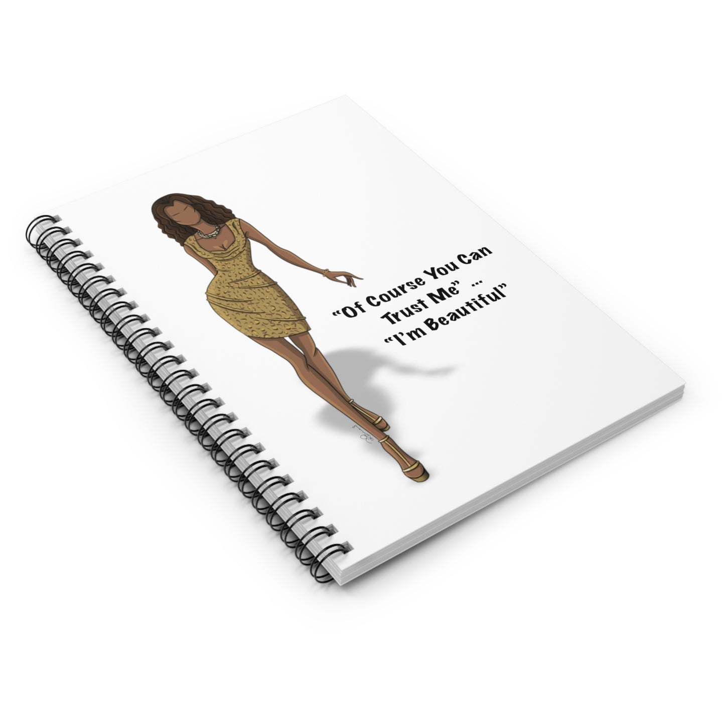 Renee Perry Leopard Dress Spiral Notebook - Ruled Line