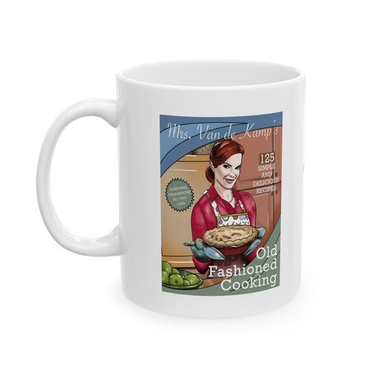 Mrs Van De Kamp’s Old Fashioned Cooking Ceramic Mug, (11oz)