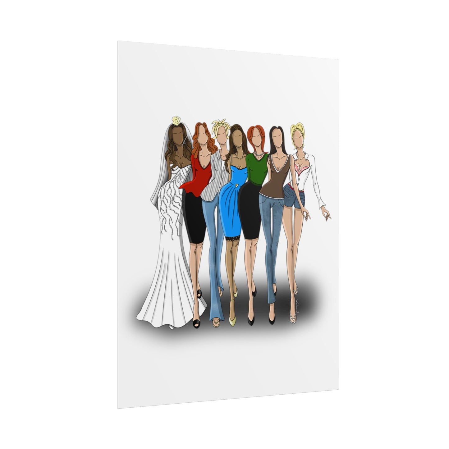 Desperate Housewives Croquis Group Rolled Posters