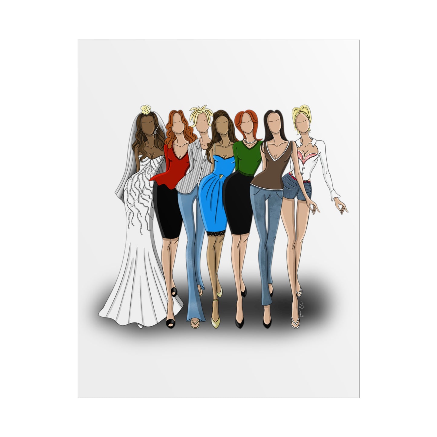 Desperate Housewives Croquis Group Rolled Posters