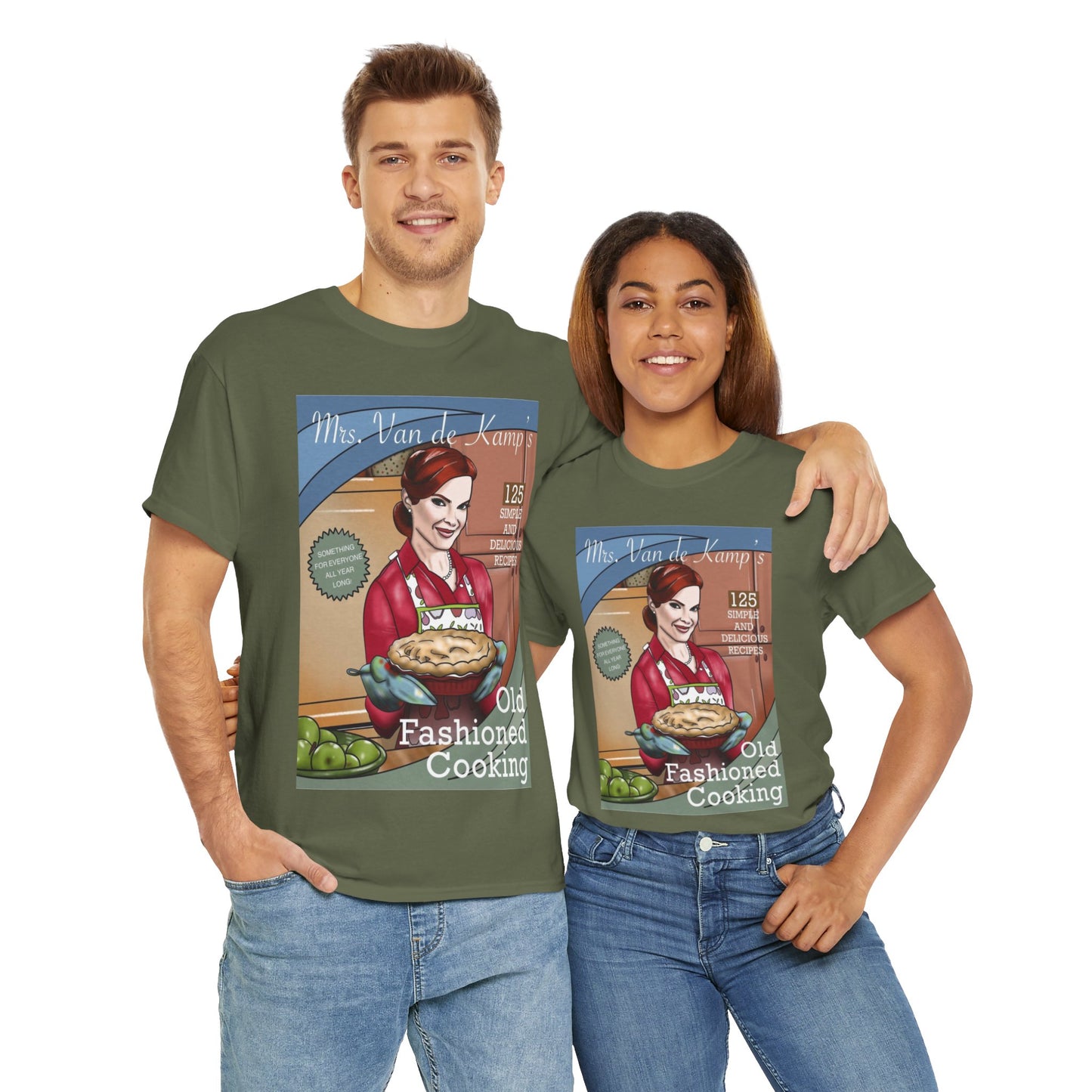 Mrs Van De Kamp’s Old Fashioned Cooking Unisex Heavy Cotton Tee