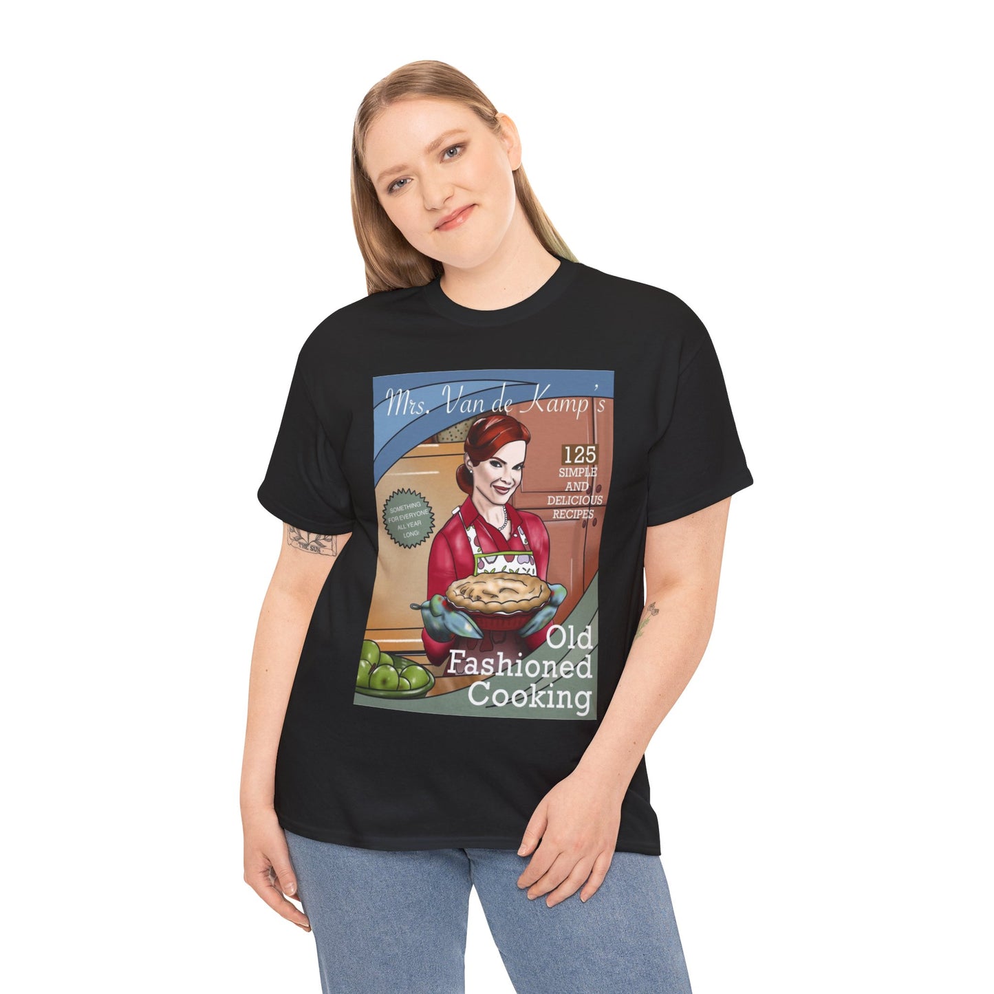 Mrs Van De Kamp’s Old Fashioned Cooking Unisex Heavy Cotton Tee