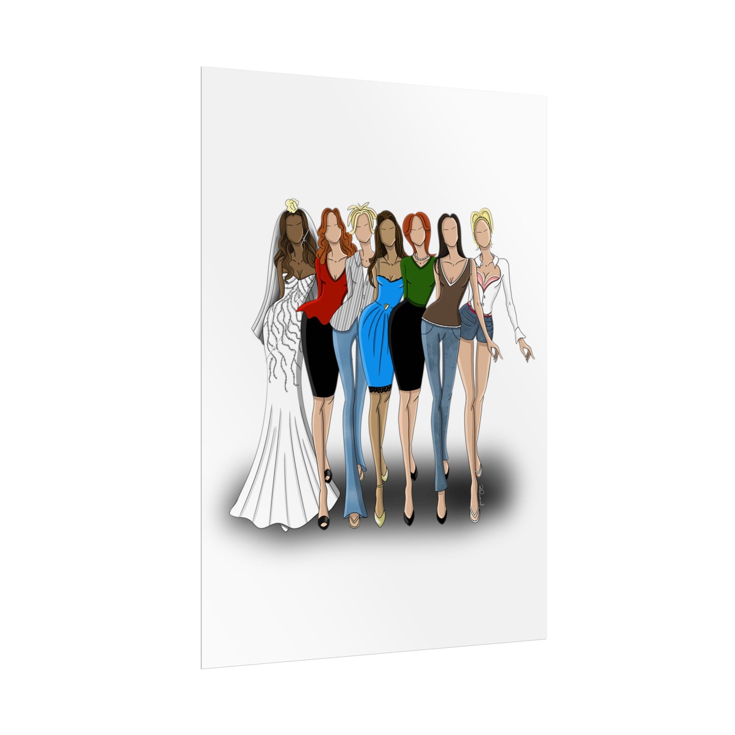 Desperate Housewives Croquis Group Rolled Posters