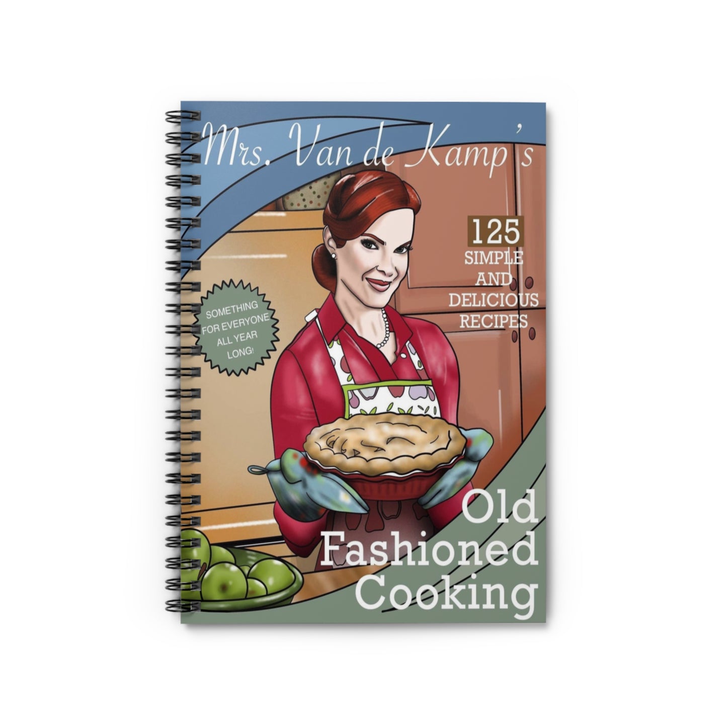 Mrs Van De Kamp’s Old Fashioned Cooking Spiral Notebook - Ruled Line