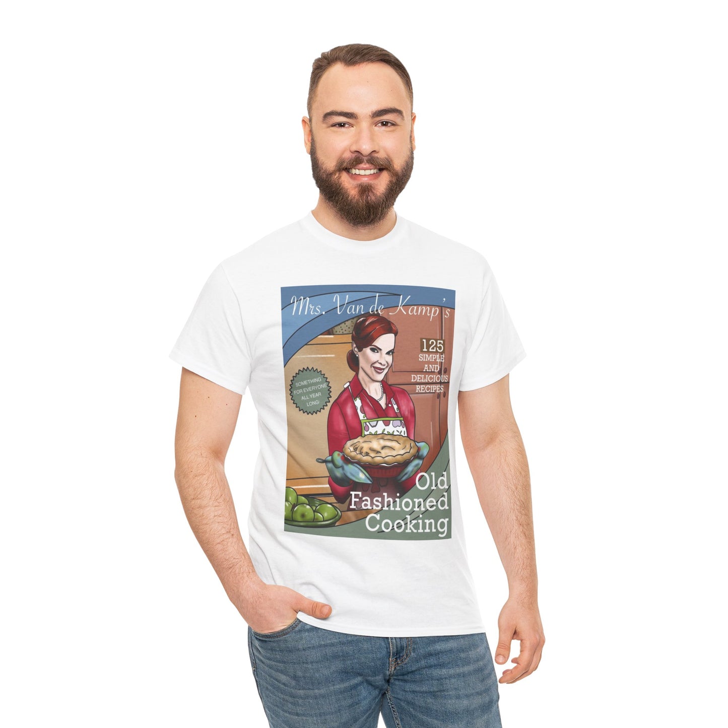 Mrs Van De Kamp’s Old Fashioned Cooking Unisex Heavy Cotton Tee