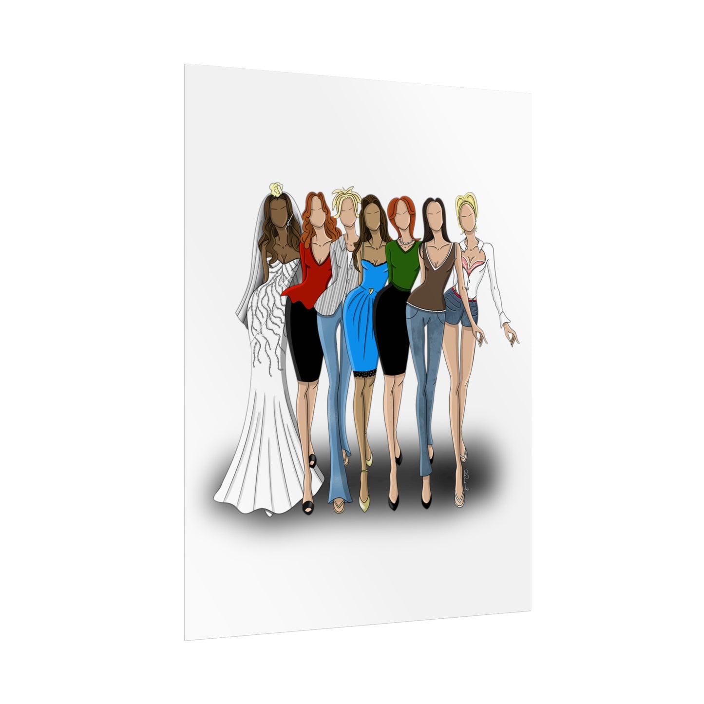 Desperate Housewives Croquis Group Rolled Posters