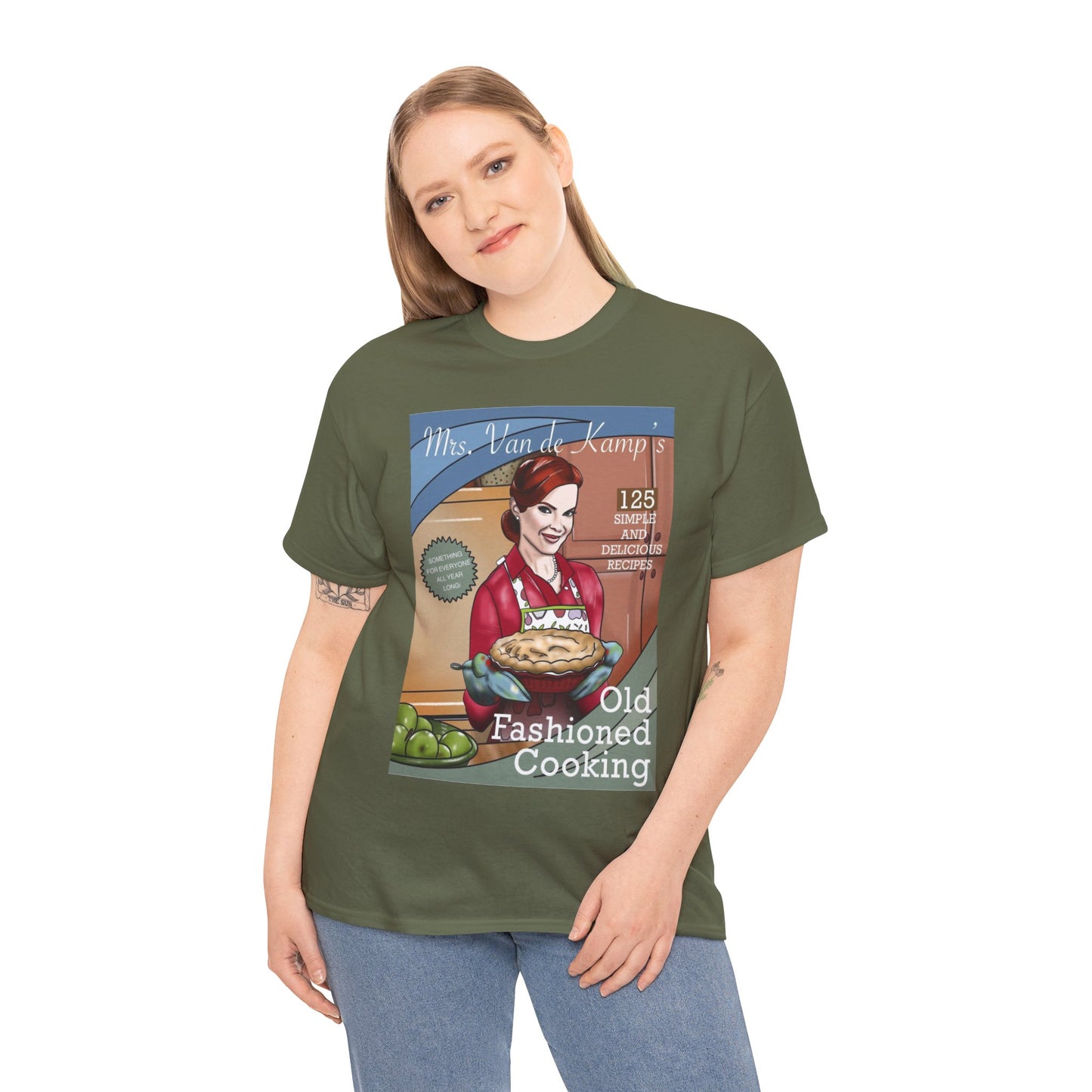 Mrs Van De Kamp’s Old Fashioned Cooking Unisex Heavy Cotton Tee