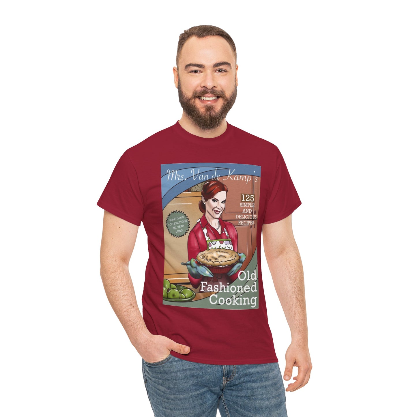 Mrs Van De Kamp’s Old Fashioned Cooking Unisex Heavy Cotton Tee