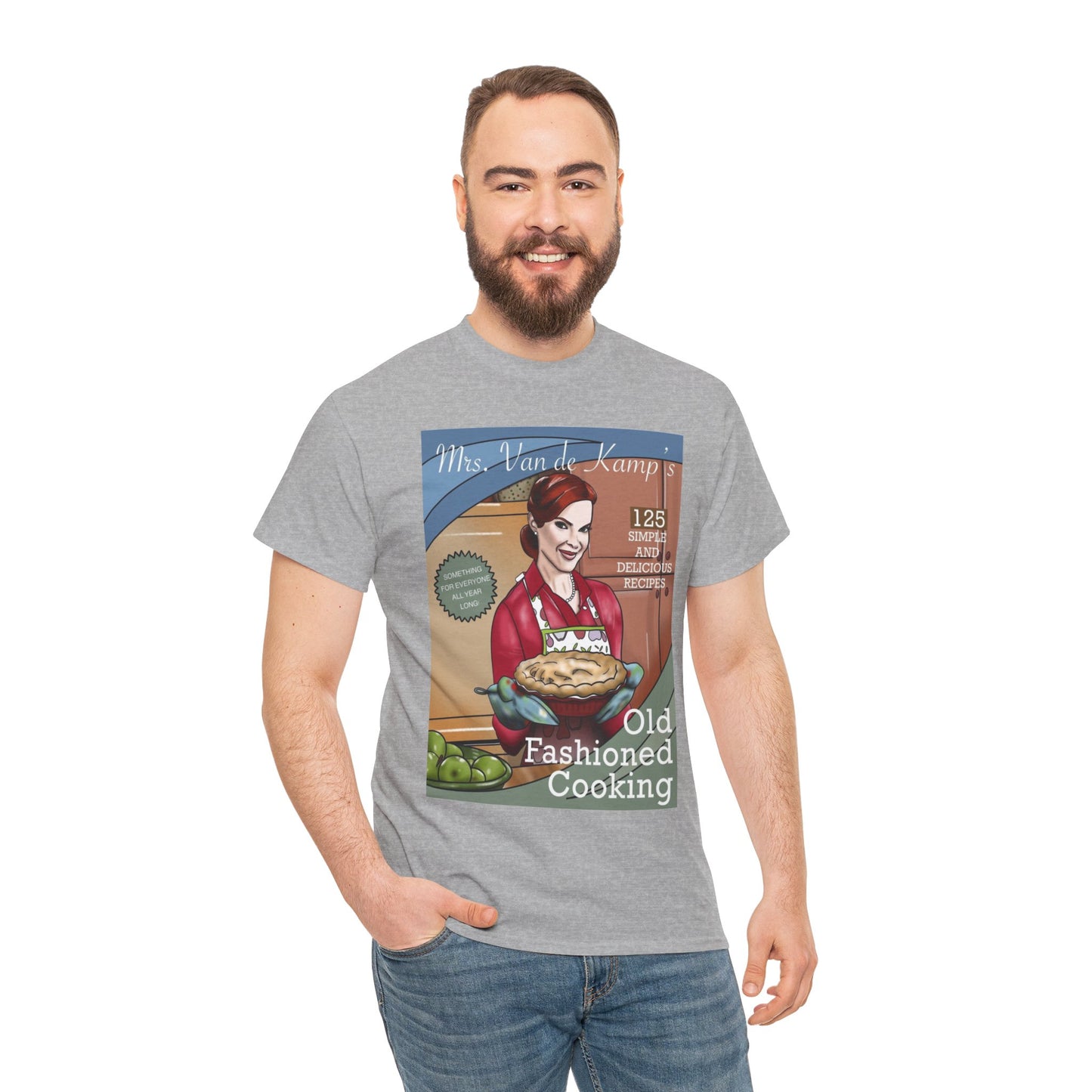 Mrs Van De Kamp’s Old Fashioned Cooking Unisex Heavy Cotton Tee