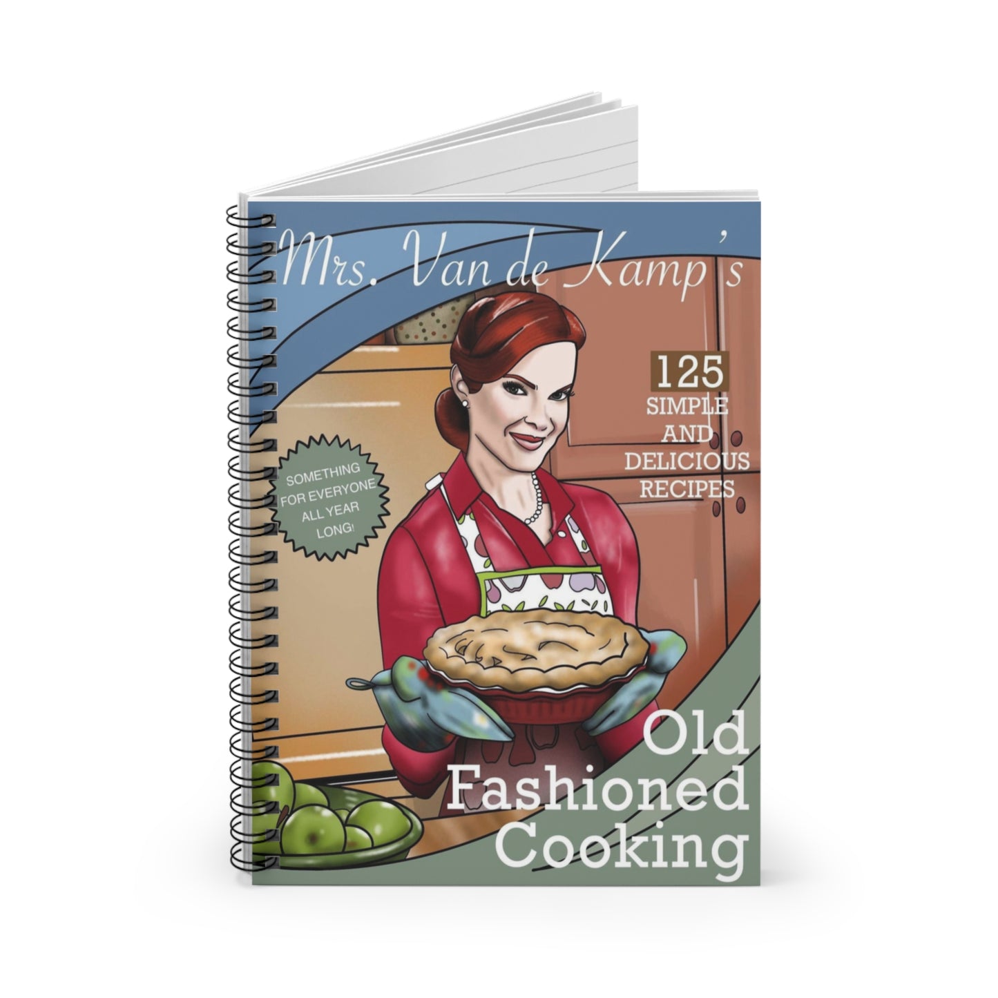 Mrs Van De Kamp’s Old Fashioned Cooking Spiral Notebook - Ruled Line