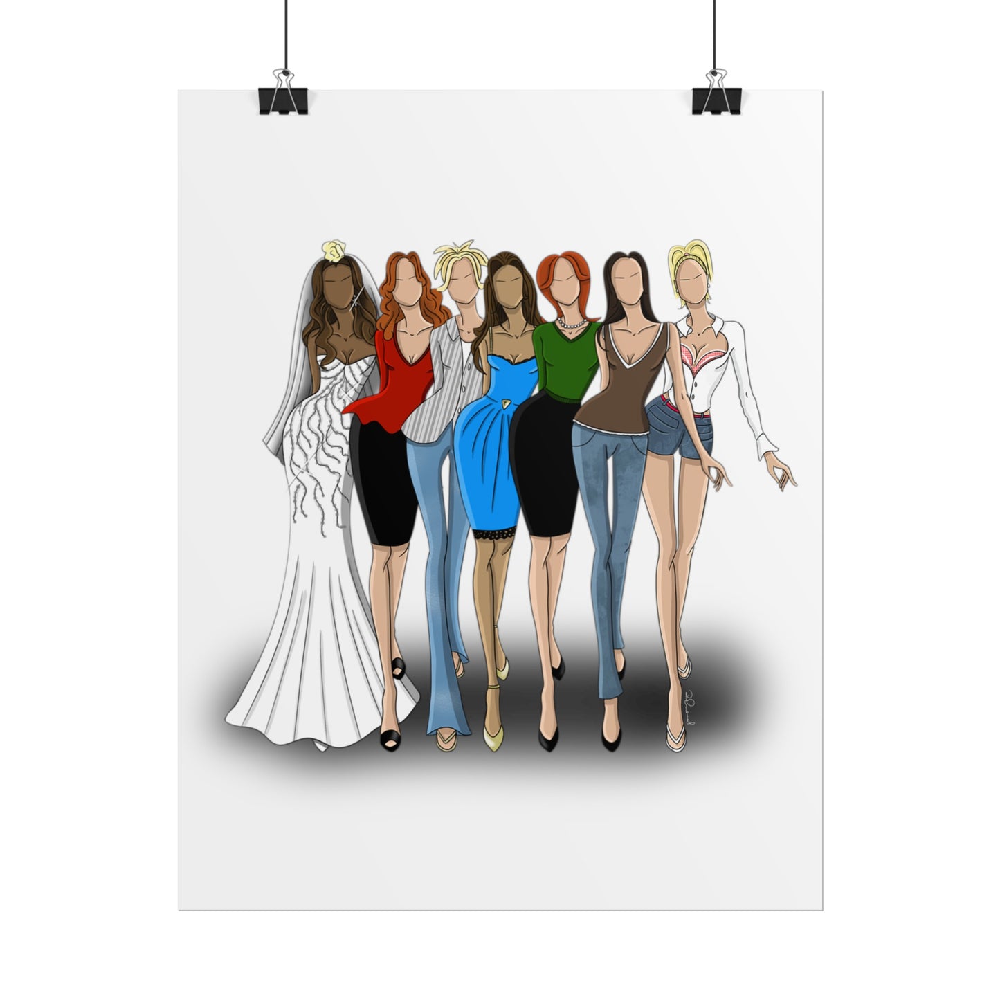 Desperate Housewives Croquis Group Rolled Posters