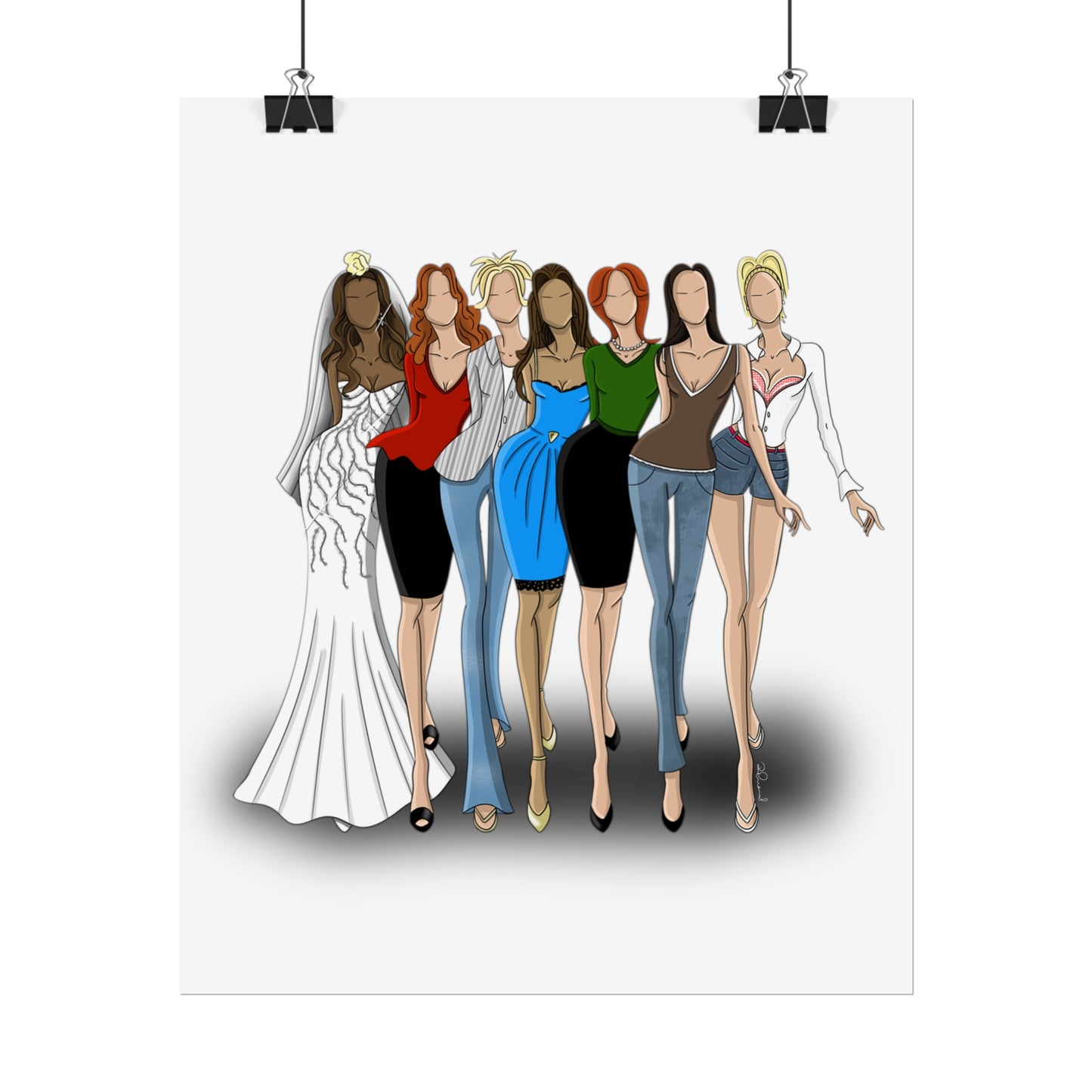 Desperate Housewives Croquis Group Rolled Posters