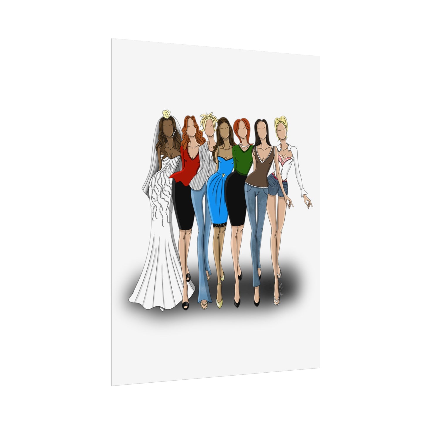 Desperate Housewives Croquis Group Rolled Posters