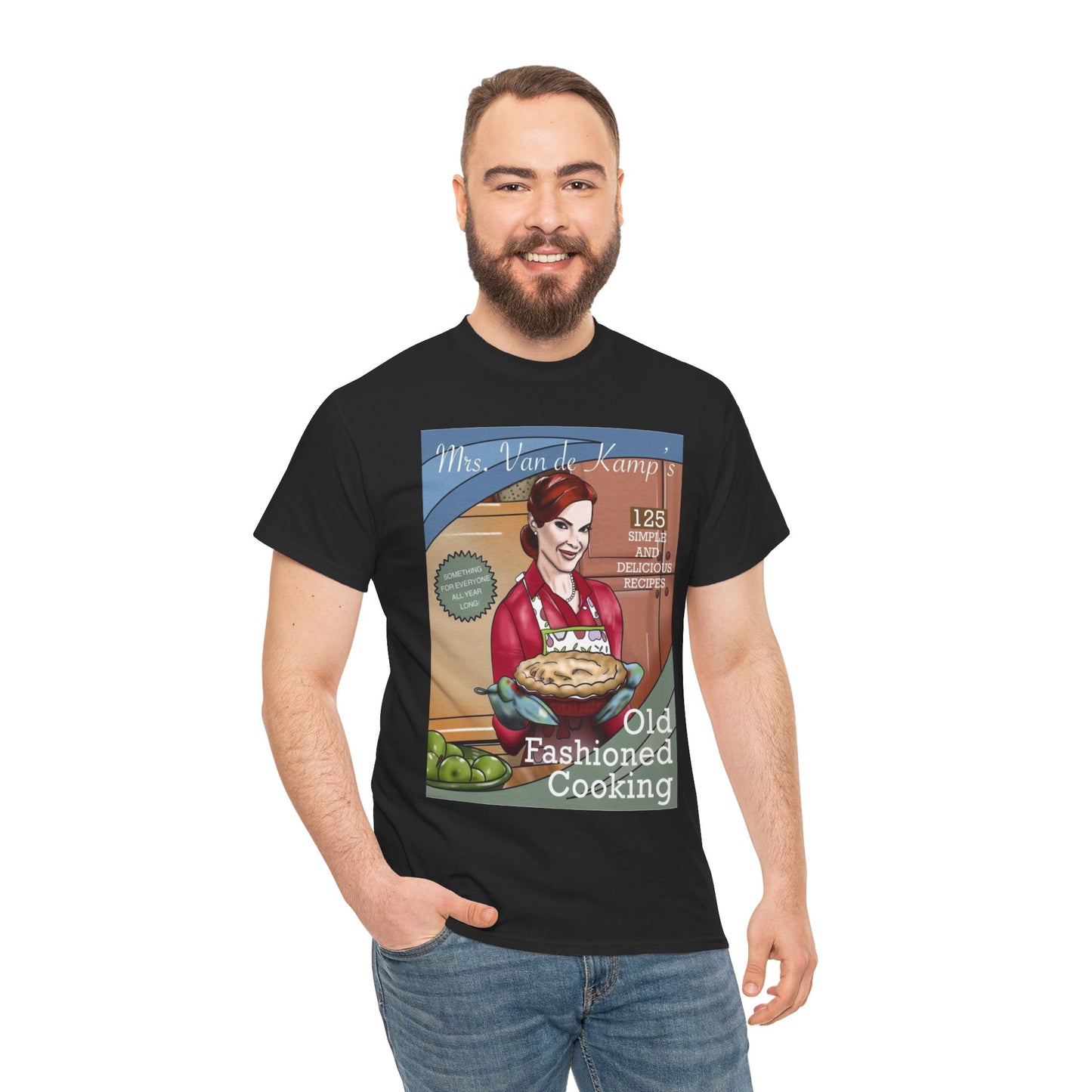 Mrs Van De Kamp’s Old Fashioned Cooking Unisex Heavy Cotton Tee