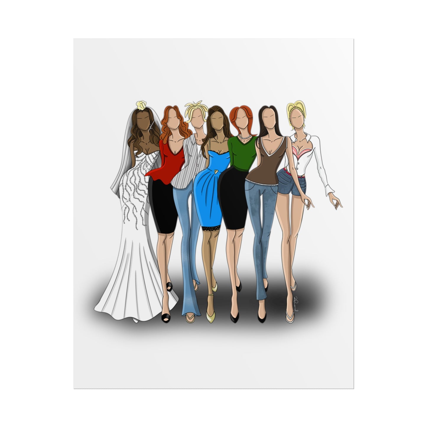 Desperate Housewives Croquis Group Rolled Posters