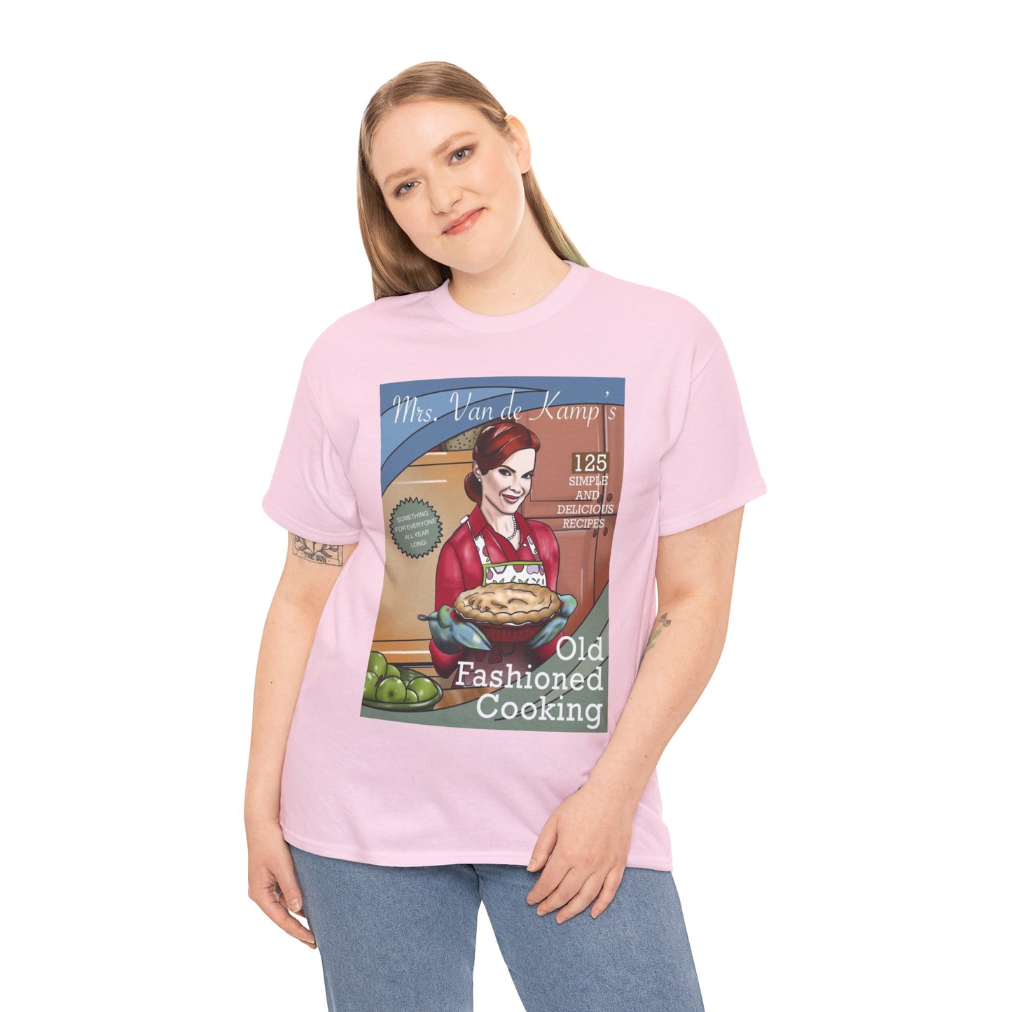 Mrs Van De Kamp’s Old Fashioned Cooking Unisex Heavy Cotton Tee