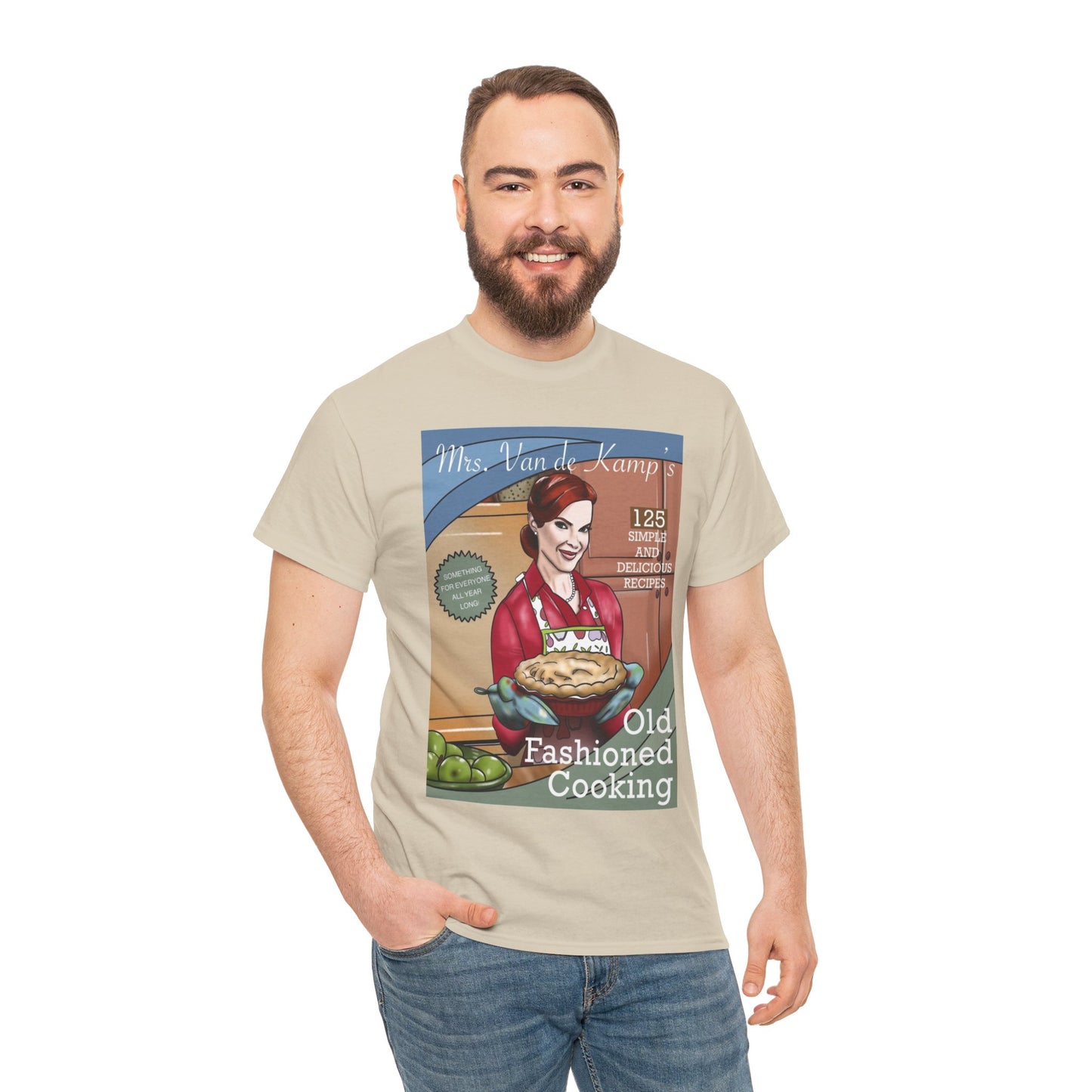 Mrs Van De Kamp’s Old Fashioned Cooking Unisex Heavy Cotton Tee