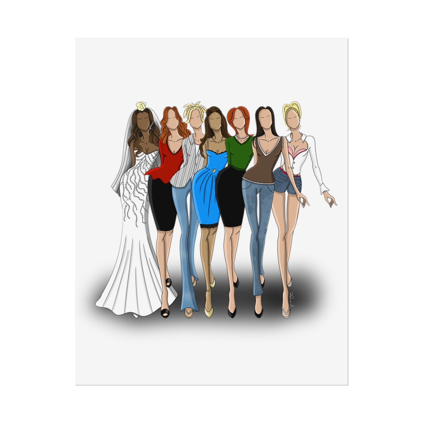 Desperate Housewives Croquis Group Rolled Posters