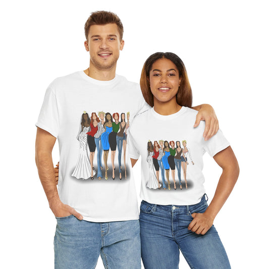 Desperate Housewives Group Croquis Unisex Heavy Cotton Tee