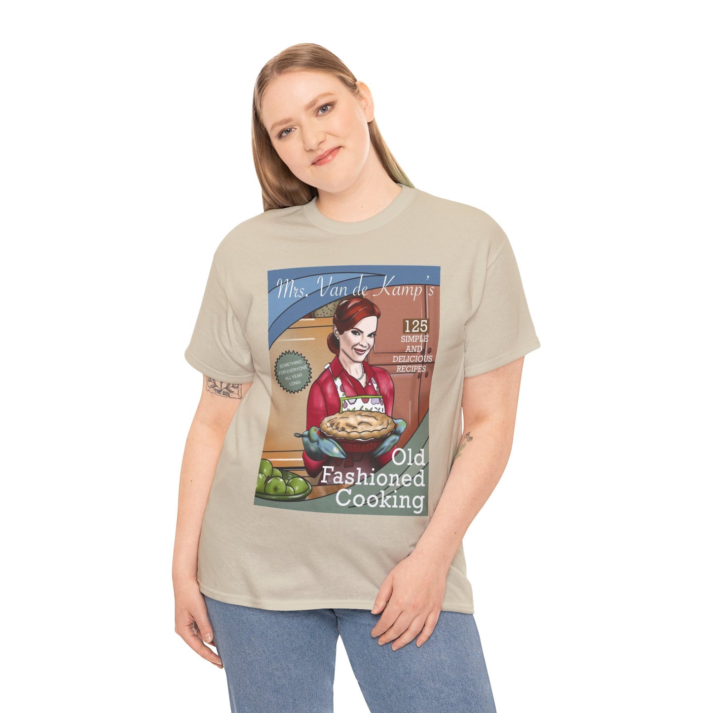 Mrs Van De Kamp’s Old Fashioned Cooking Unisex Heavy Cotton Tee