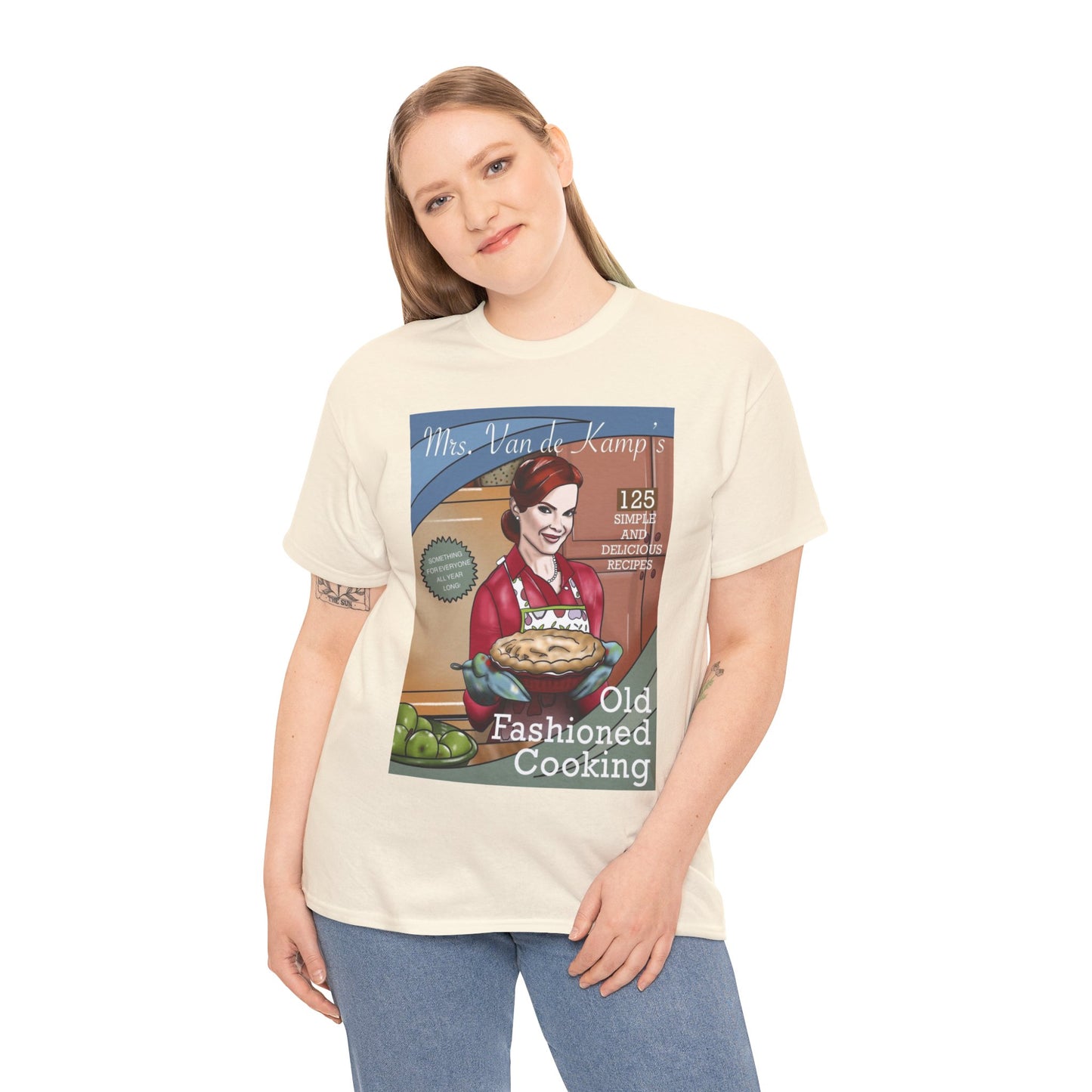 Mrs Van De Kamp’s Old Fashioned Cooking Unisex Heavy Cotton Tee