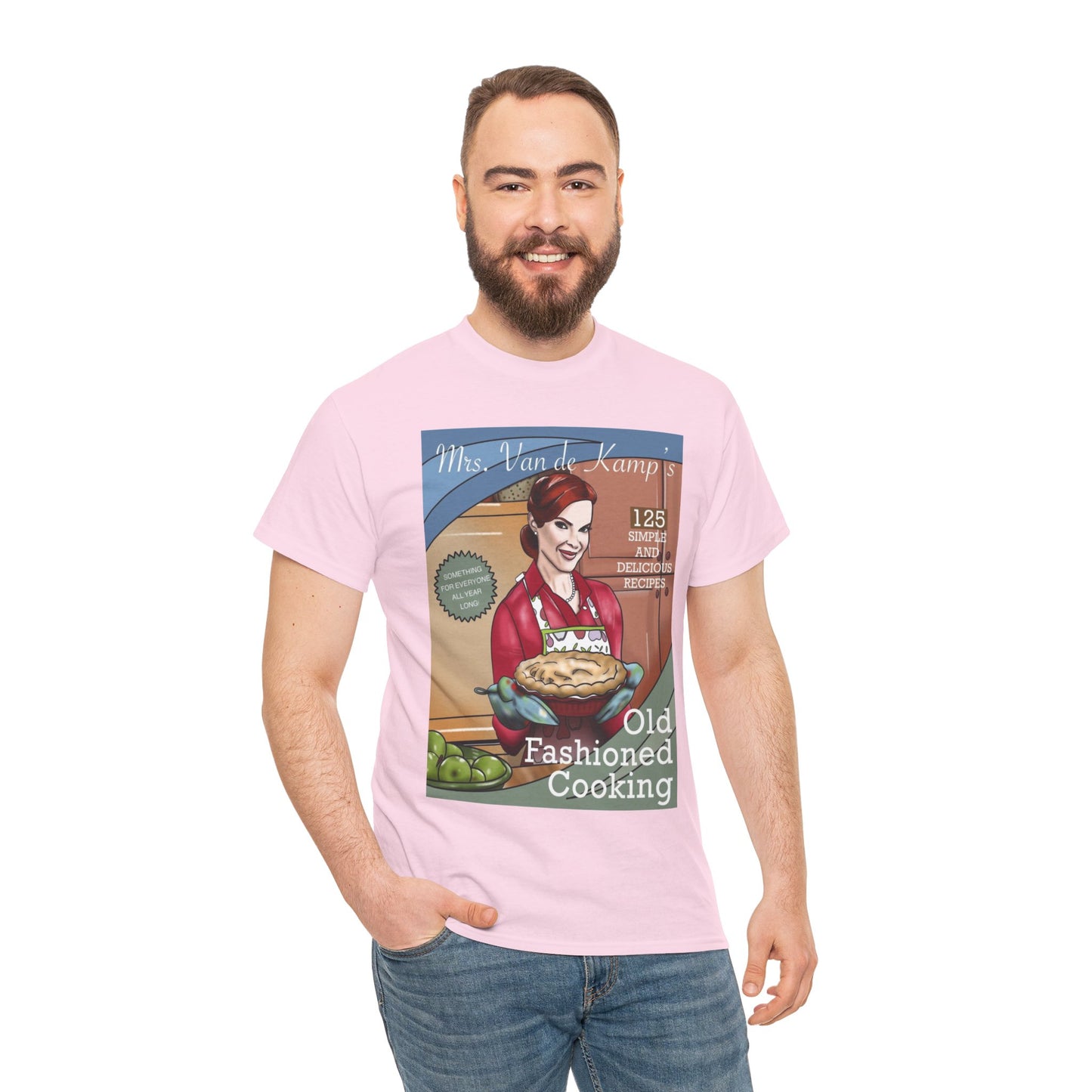 Mrs Van De Kamp’s Old Fashioned Cooking Unisex Heavy Cotton Tee