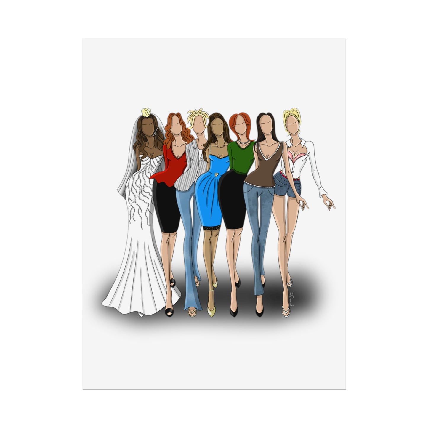 Desperate Housewives Croquis Group Rolled Posters