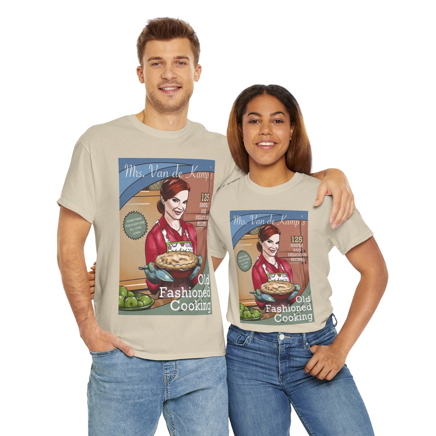 Mrs Van De Kamp’s Old Fashioned Cooking Unisex Heavy Cotton Tee