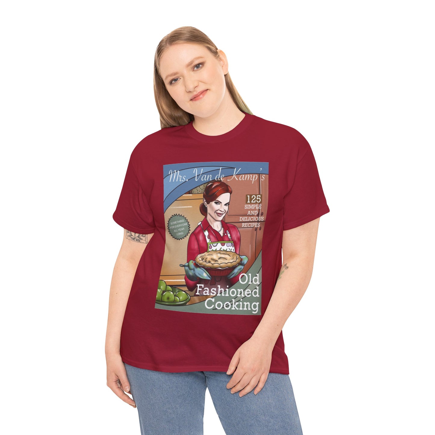 Mrs Van De Kamp’s Old Fashioned Cooking Unisex Heavy Cotton Tee