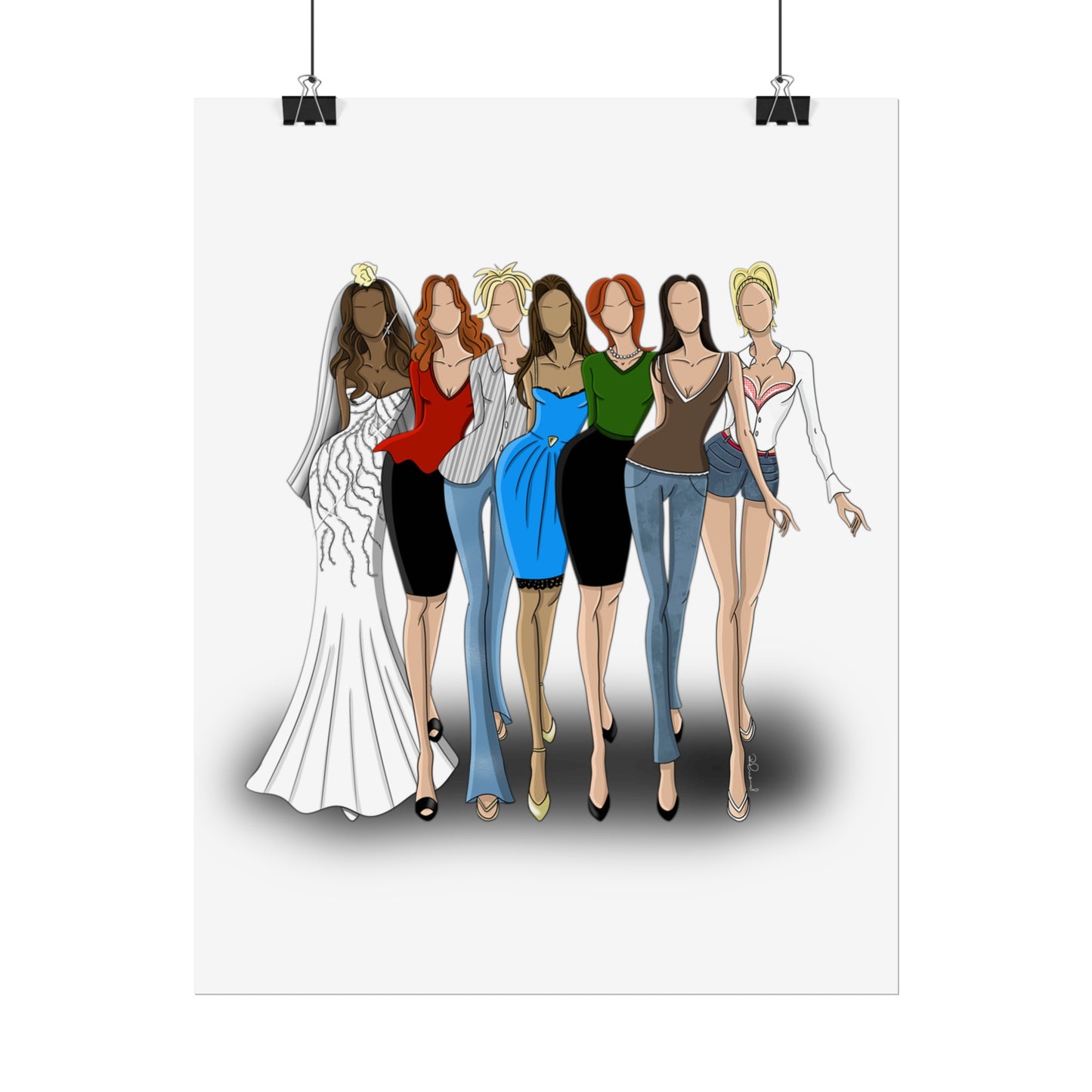 Desperate Housewives Croquis Group Rolled Posters