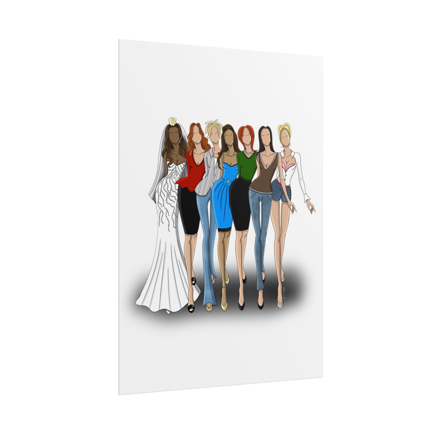 Desperate Housewives Croquis Group Rolled Posters