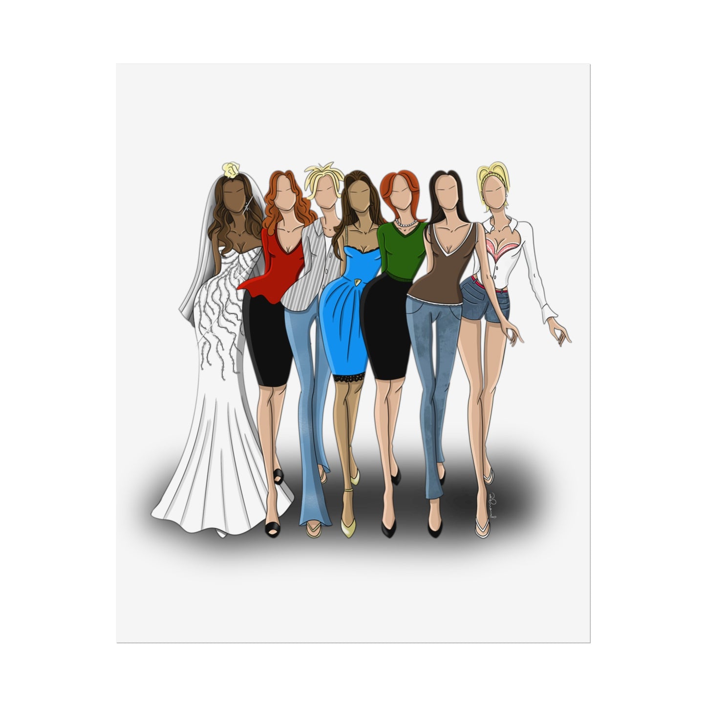 Desperate Housewives Croquis Group Rolled Posters