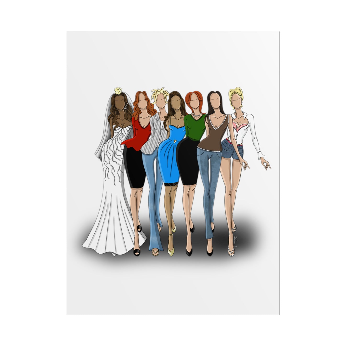 Desperate Housewives Croquis Group Rolled Posters